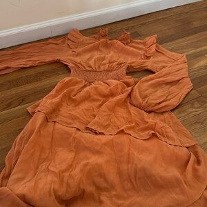 Long sleeve maxi summer dress for women